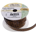 Flat Leather Snake Skin Cord 3 meters (10x2mm) Natural