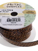 Flat Leather Snake Skin Cord 3 meters (10x2mm) Natural