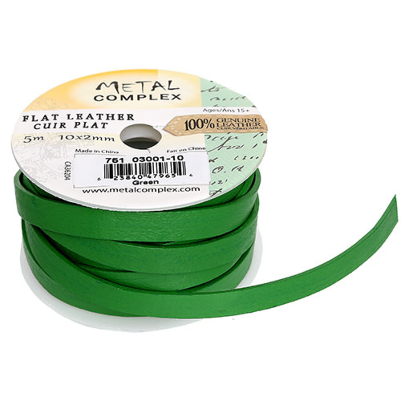 Flat Leather 10x2mm (5m spool)