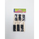 Selectum 6 Pc Sponge Brushes W/ Wood Handle 1" Sponge Size