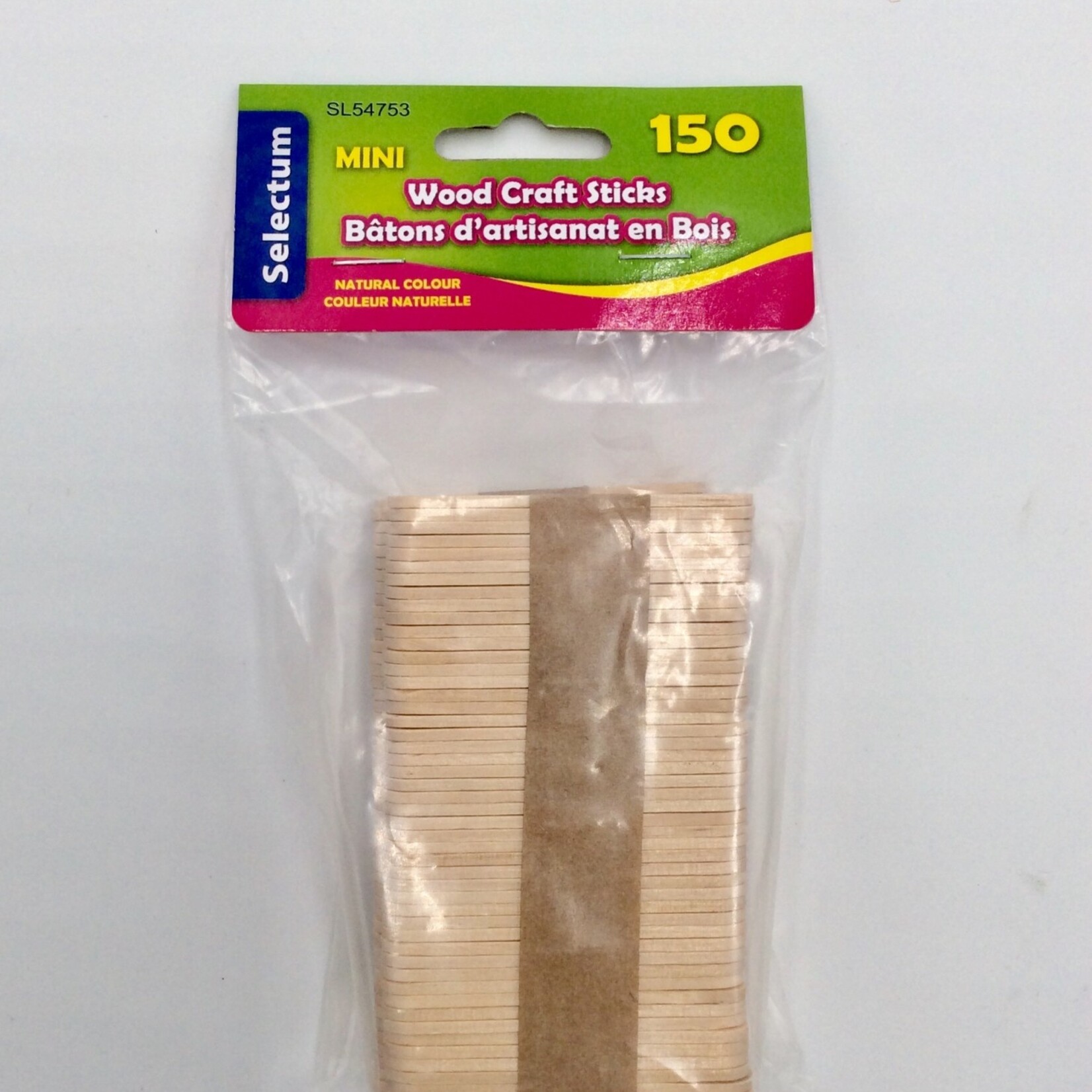 Selectum 150 Pc Mini Wood Building Sticks, Natural Colors 56Mm Size