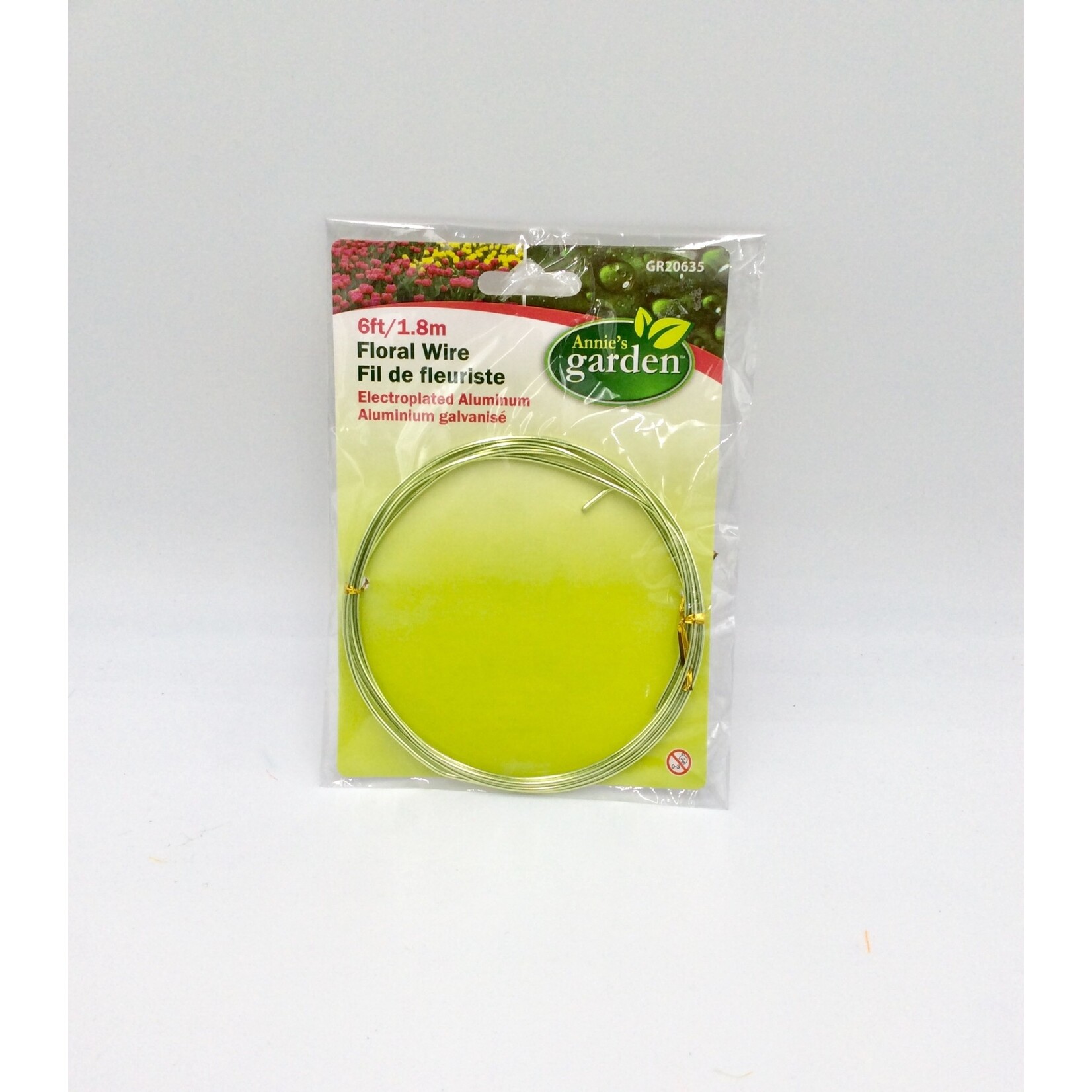 Floral Electroplated Aluminum Garden Wire. 2mm Dia. 6Ft (1.8M)