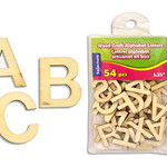 Wood Craft Alphabet Letters 54CT/ Zip Pouch