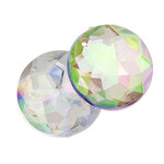 Acrylic Facetted Rhinestone Round (100 pcs)  Crystal AB 18mm