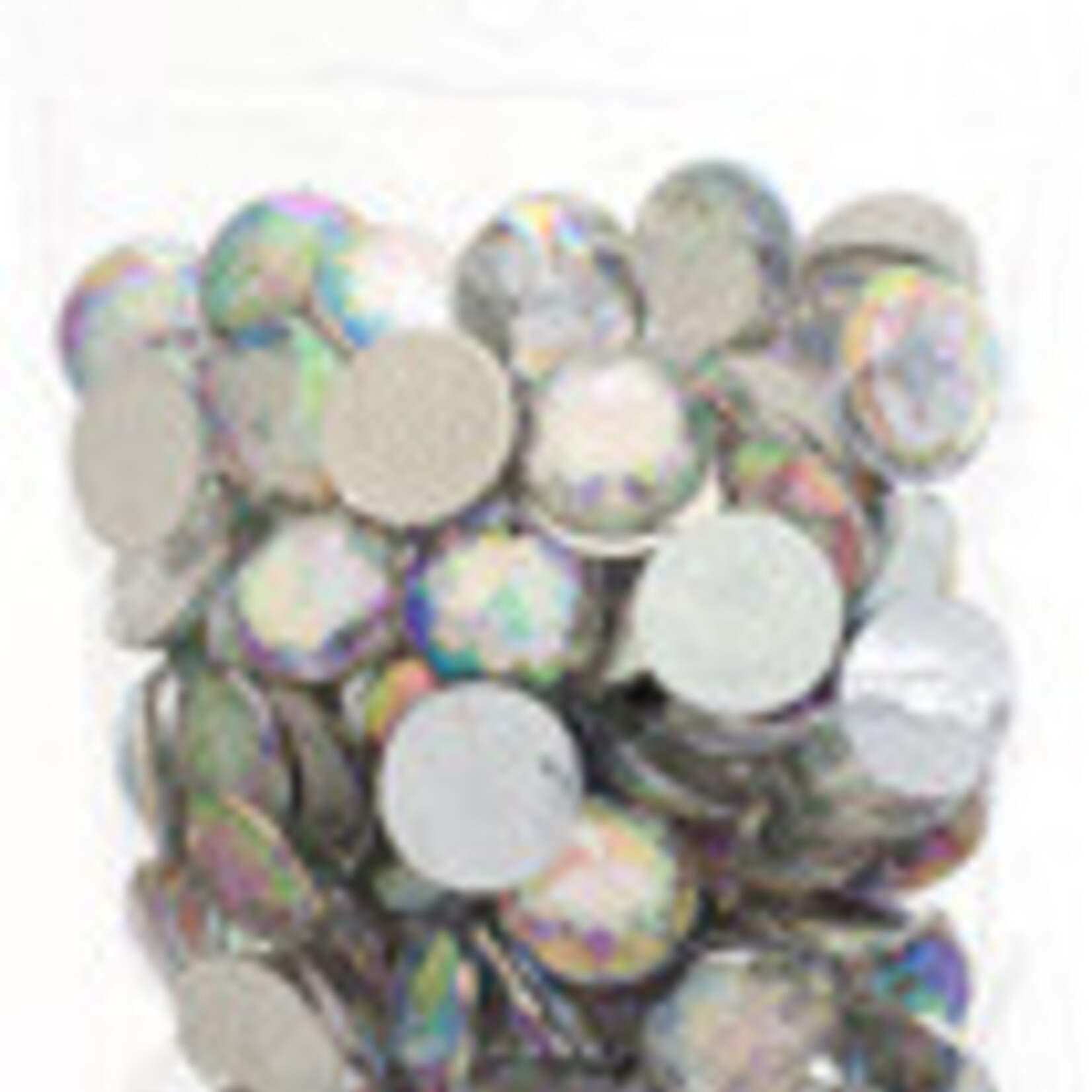 Acrylic Facetted Rhinestone Round (100 pcs)  Crystal AB 18mm