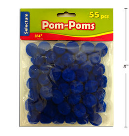 Pom Poms Blue 3/4" 55CT