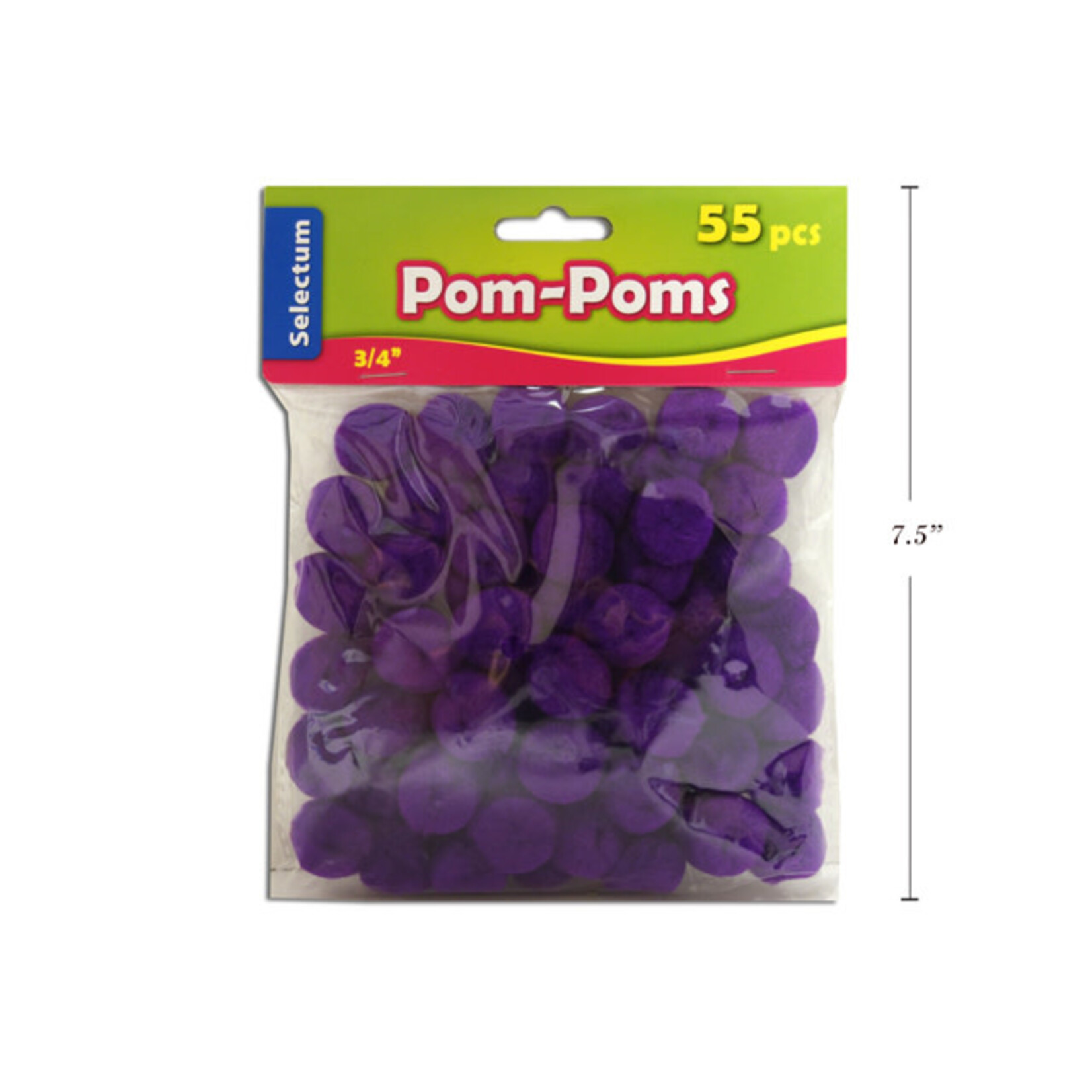 Pom Poms Purple 3/4" 55CT