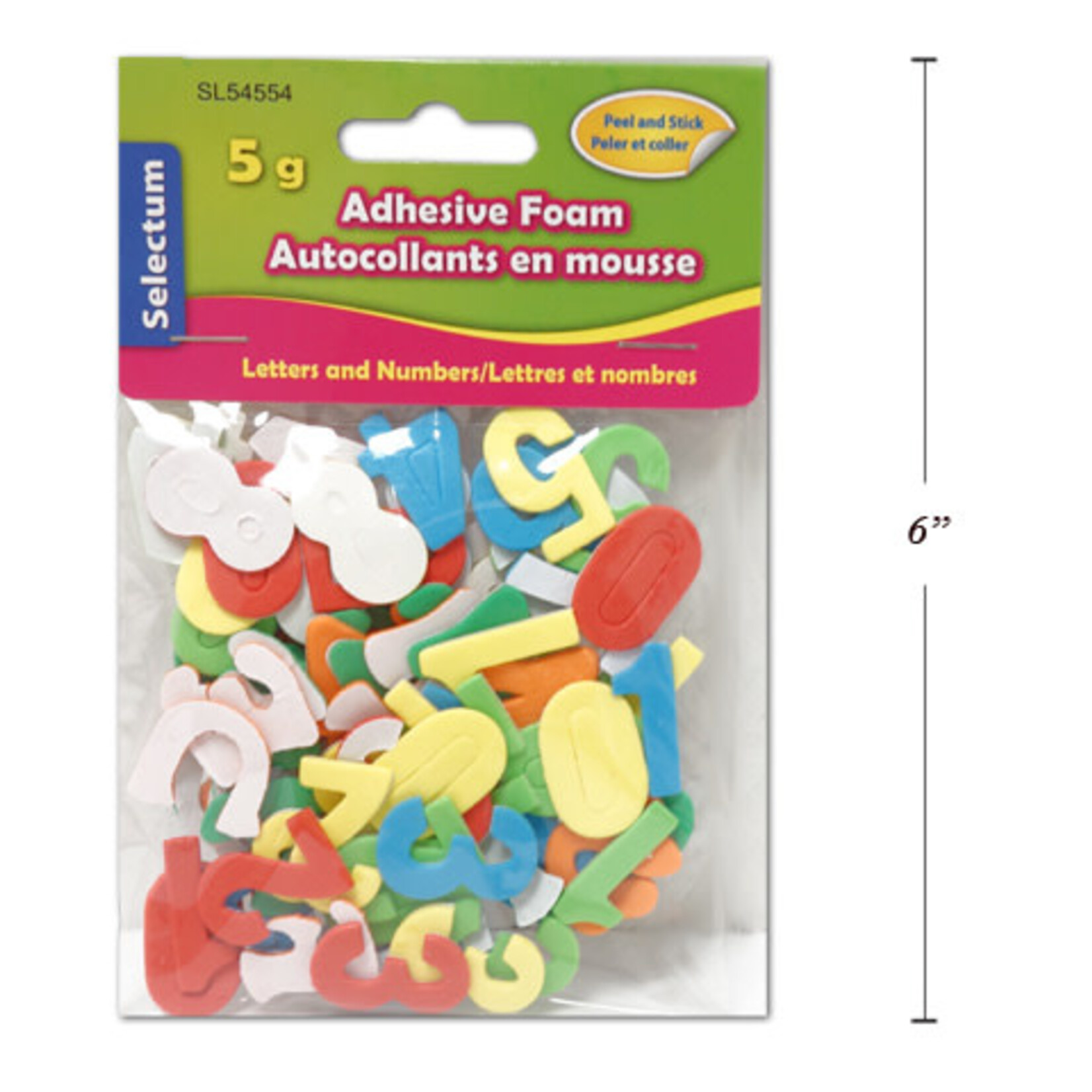 Selectum Adhesive Foam Small Alphabets & Numbers 5g -  Assorted Colours