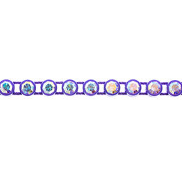 Preciosa Rhinestone Banding 1 row Purple Casing/Crystal AB ss13/3.2-3.3mm Round (yard)