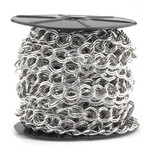 Aluminum Chain  Silver 13x10mm Rhodium LF/NF (10 meters)