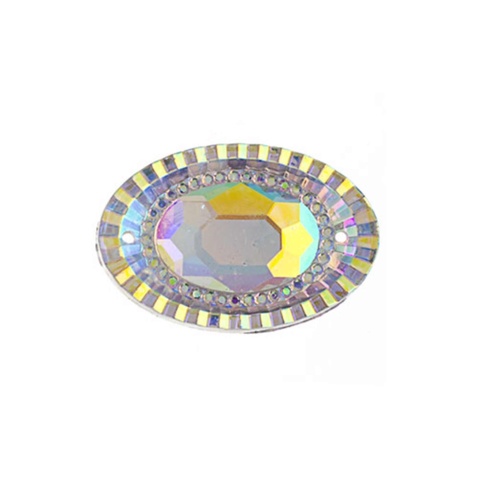 Resin Sew-On Piikki Stones 10pcs 18X25mm Oval