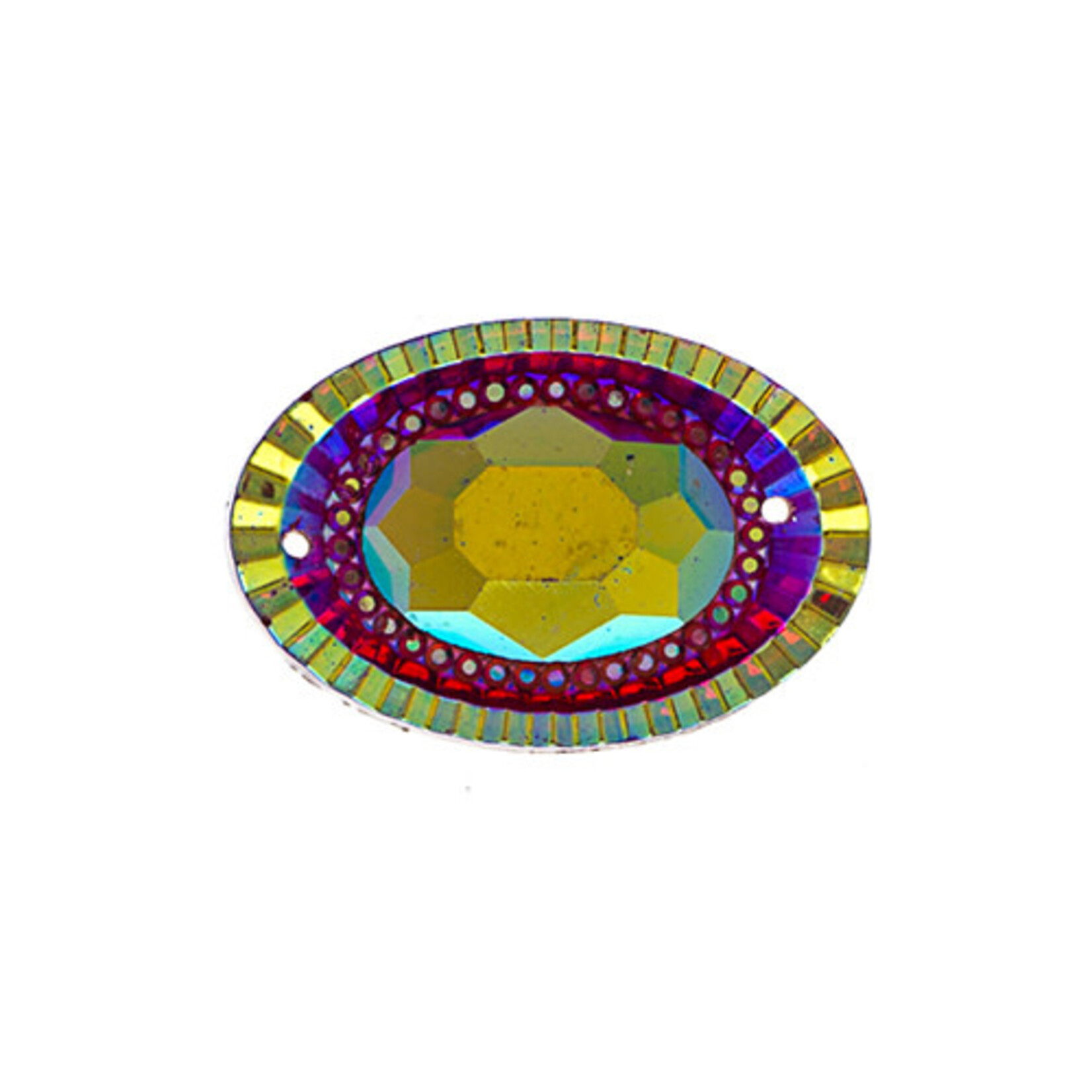 Resin Sew-On Piikki Stones 10pcs 18X25mm Oval