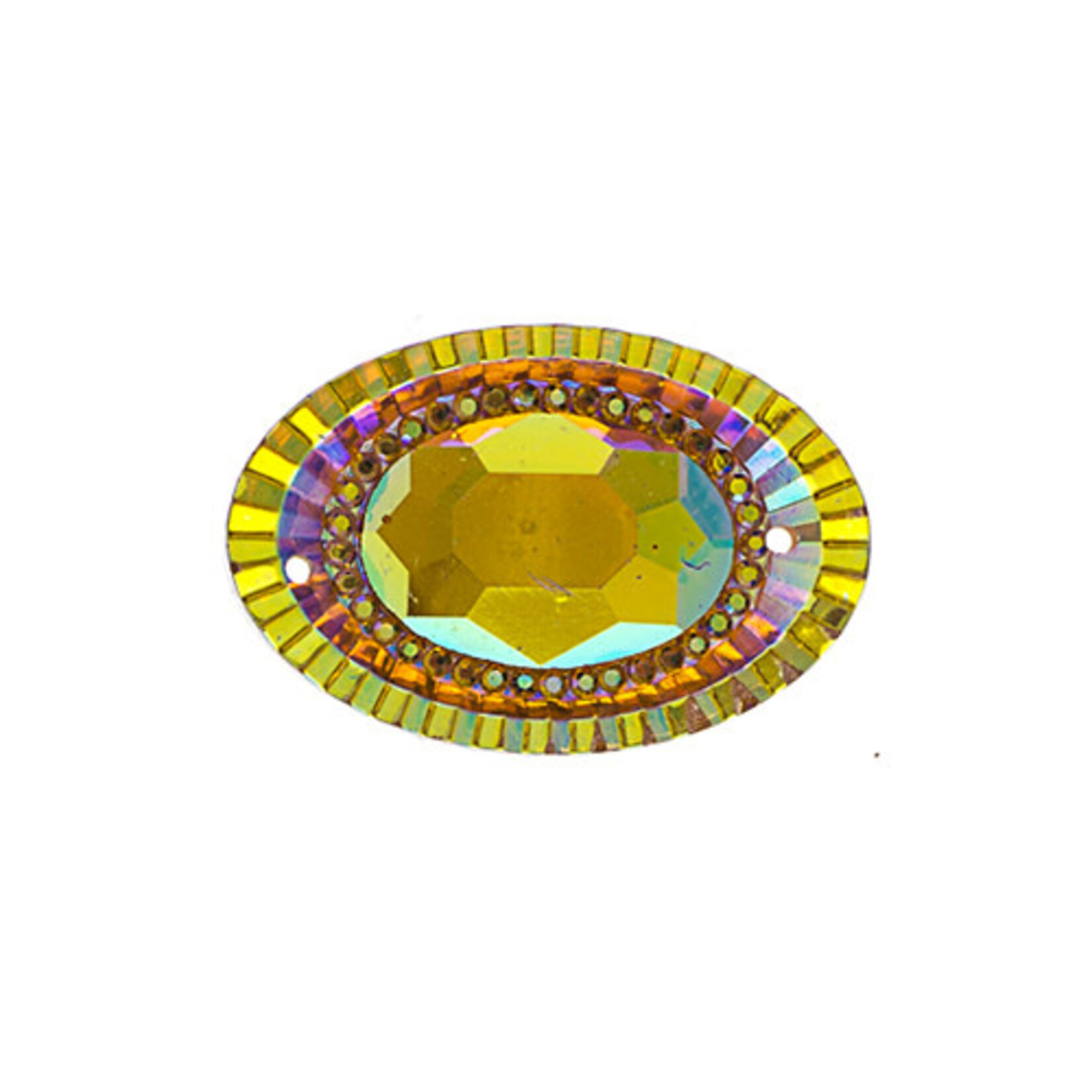 Resin Sew-On Piikki Stones 10pcs 18X25mm Oval