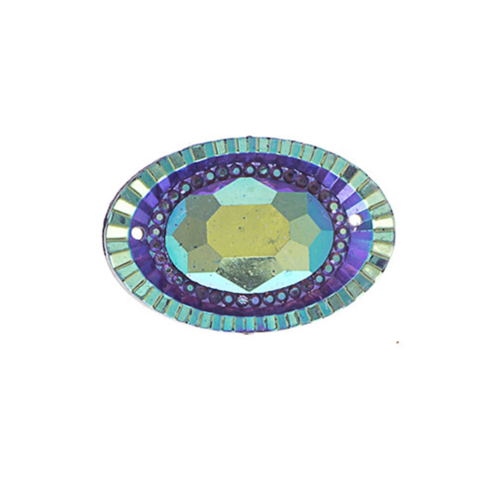 Resin Sew-On Piikki Stones 10pcs 18X25mm Oval