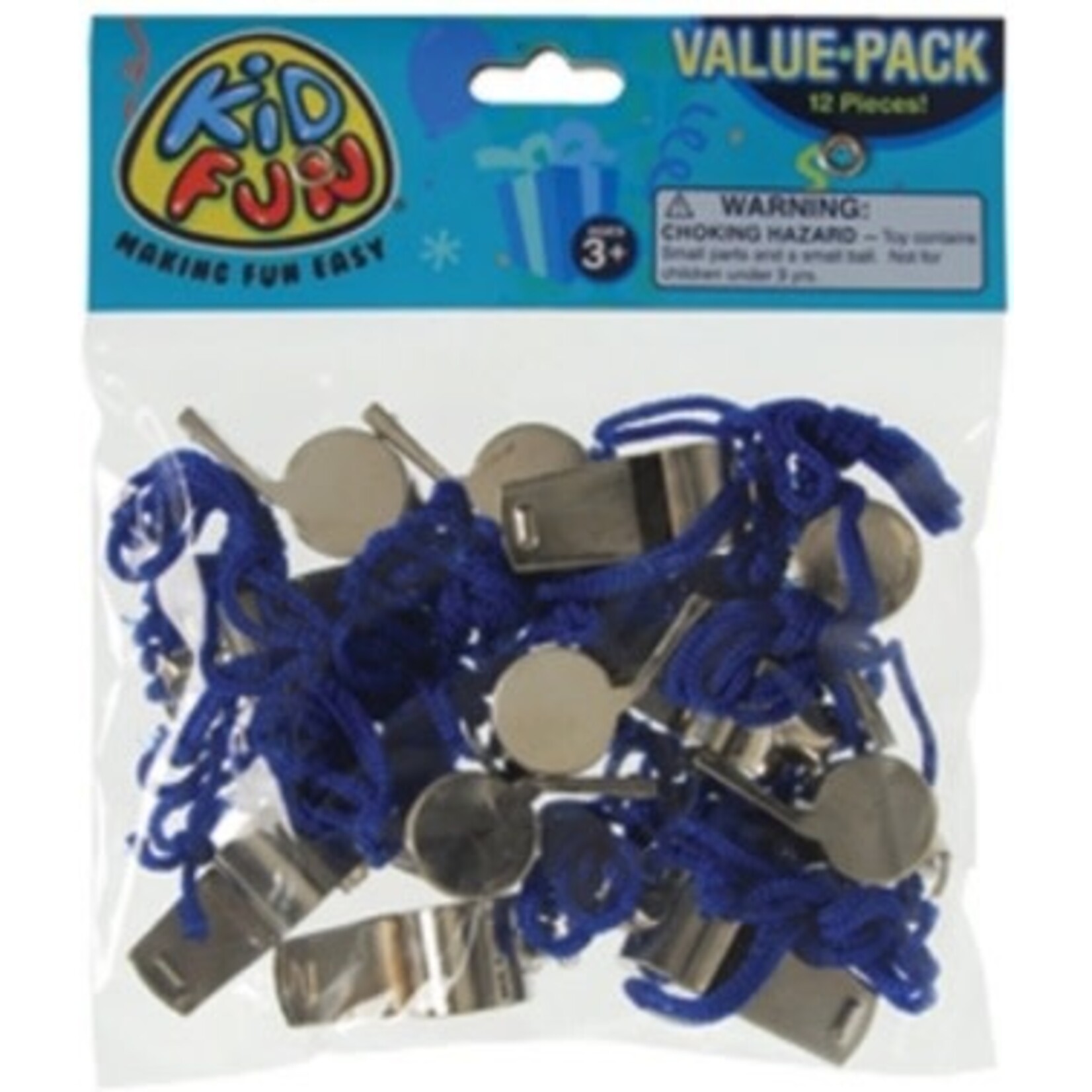 Metal Whistles W/Lanyards (12 Pieces)