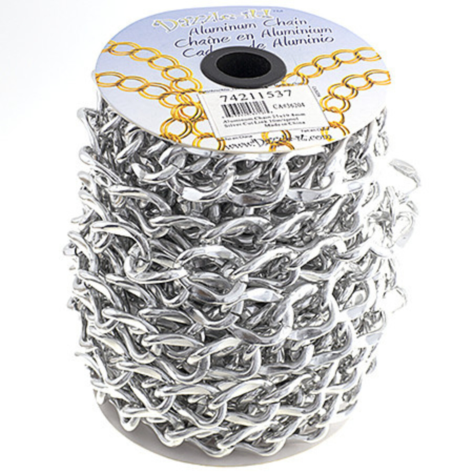 Aluminum Chain 10m/Spool Silver 25 x 19.8mm