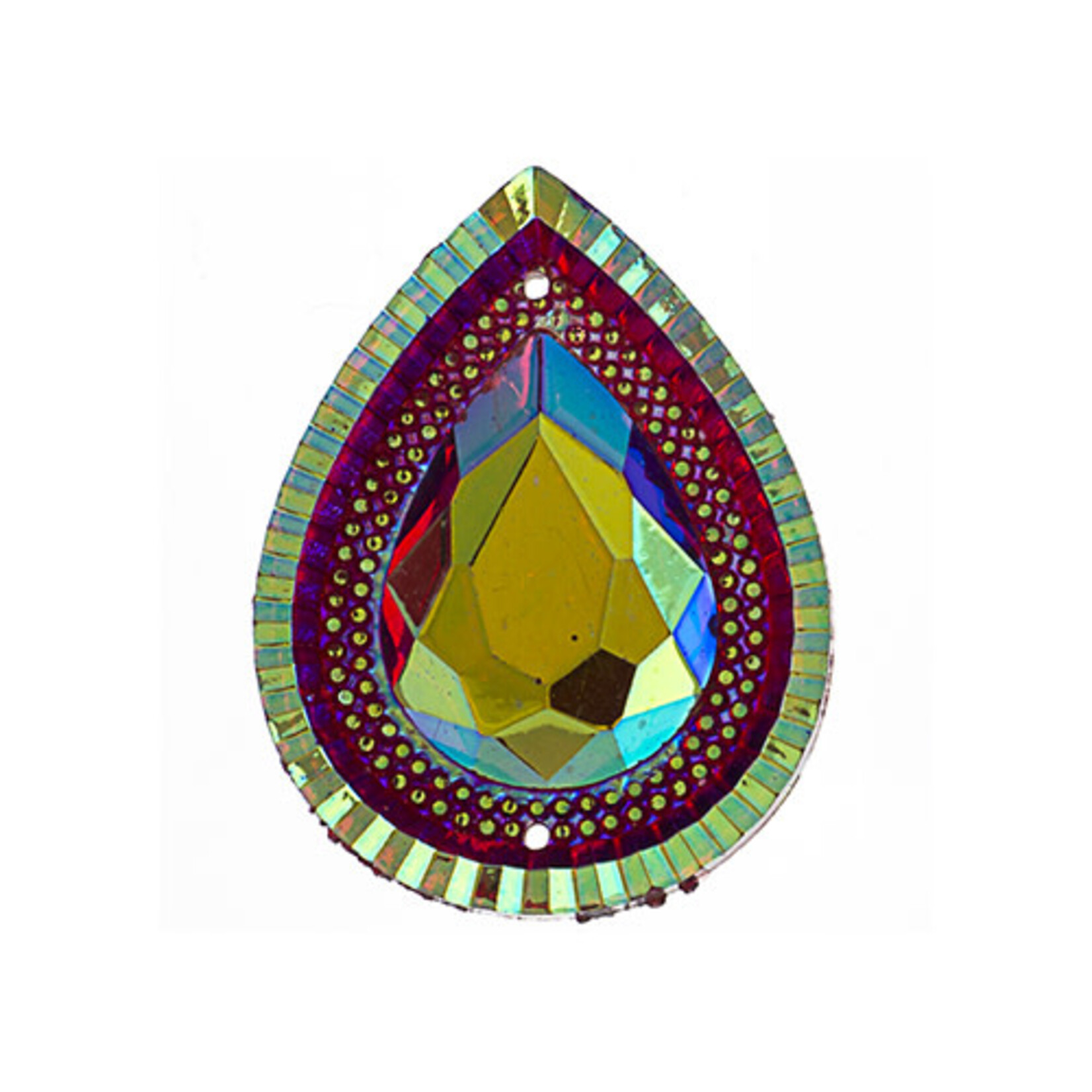 Resin Sew-On Piikki Stones 10pcs 20X30mm Drop