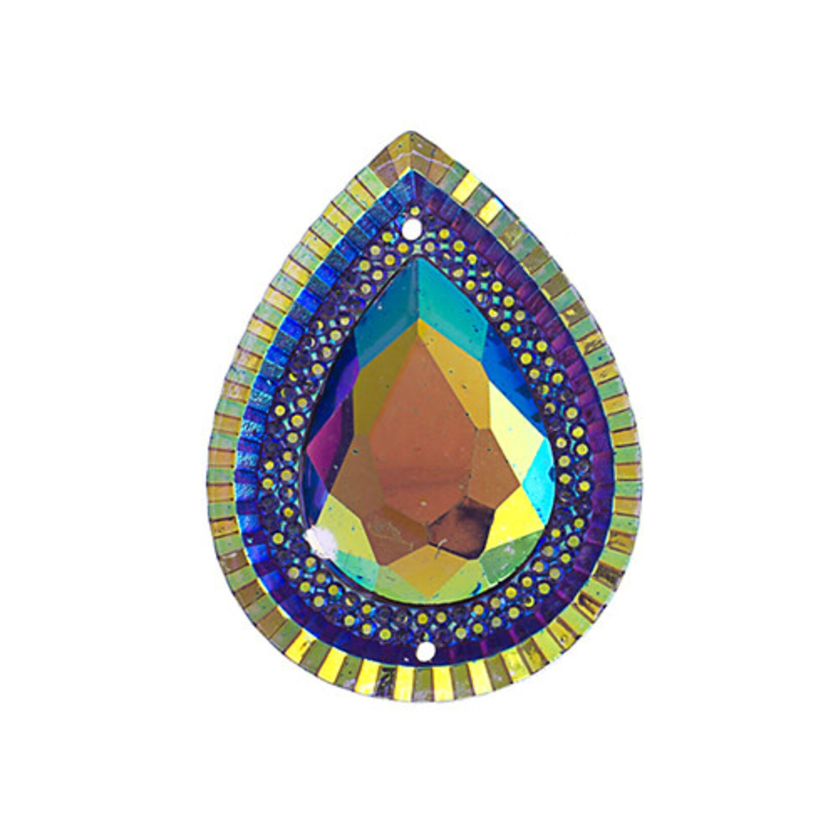 Resin Sew-On Piikki Stones 10pcs 20X30mm Drop