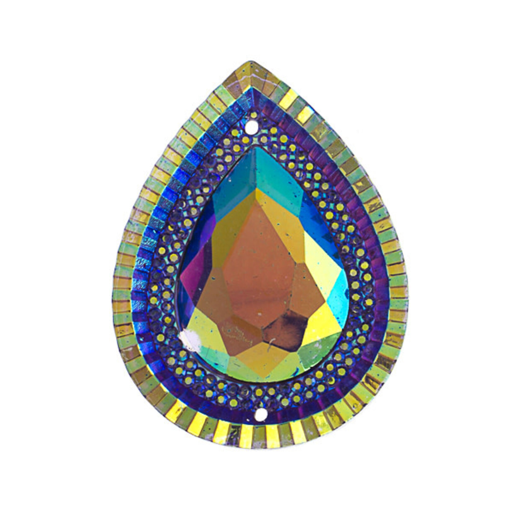 Resin Sew-On Piikki Stones 10pcs 30X40mm Drop