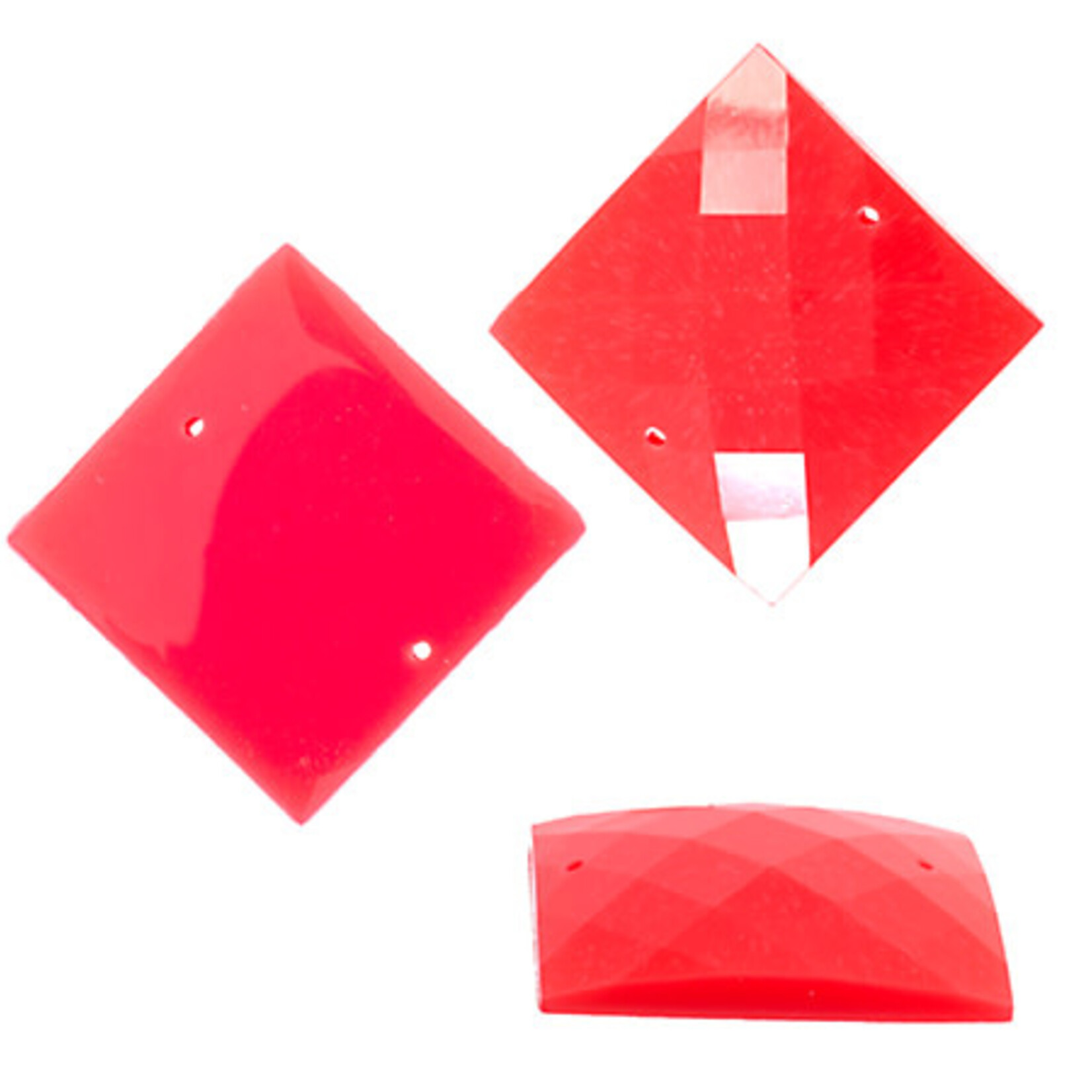 Resin Sew-on Bright Stone 25mm Square