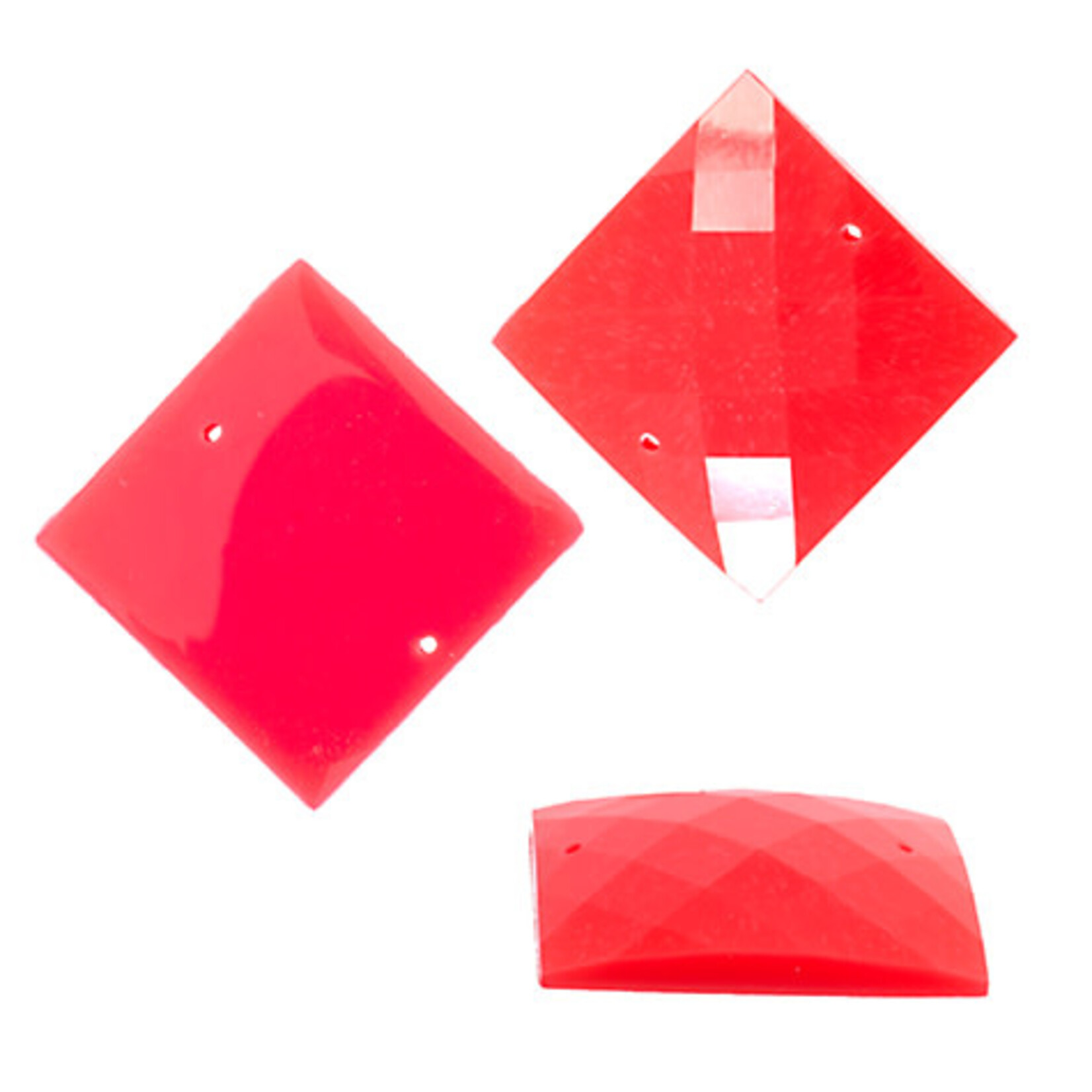Resin Sew-on Bright Stone 25mm Square