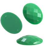 Resin Sew-on Bright Stone 18x25mm Oval