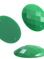 Resin Sew-on Bright Stone 18x25mm Oval