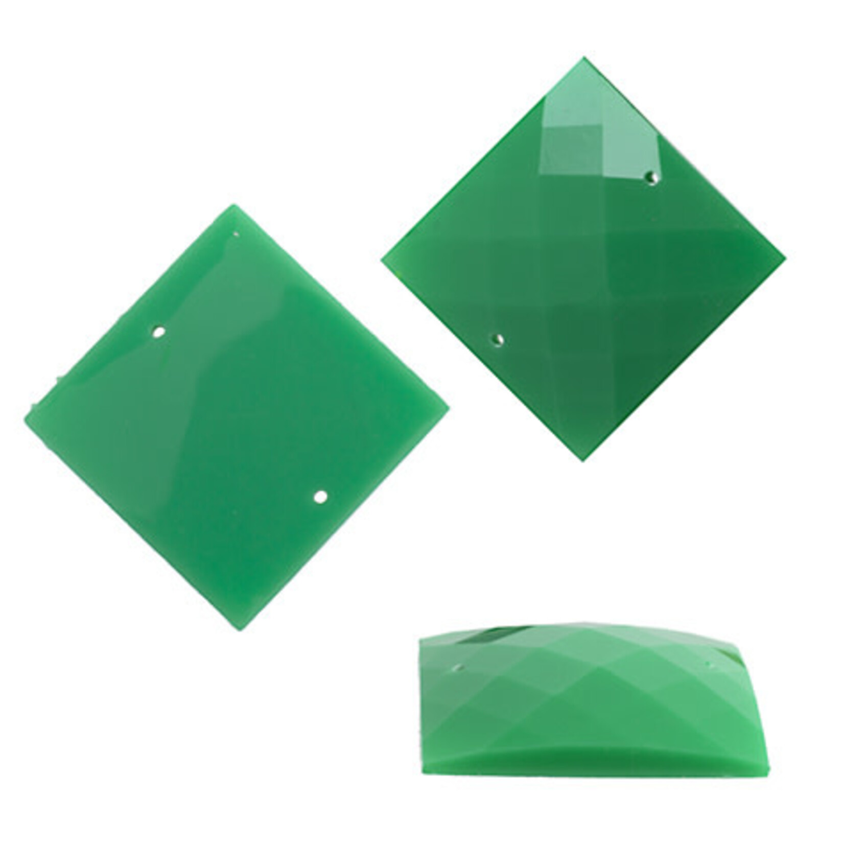 Resin Sew-on Bright Stone 25mm Square