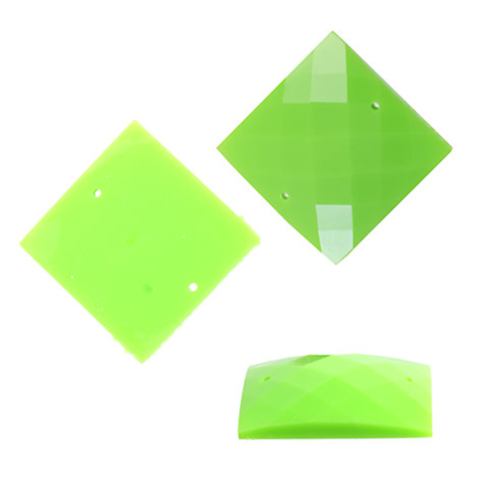 Resin Sew-on Bright Stone 25mm Square