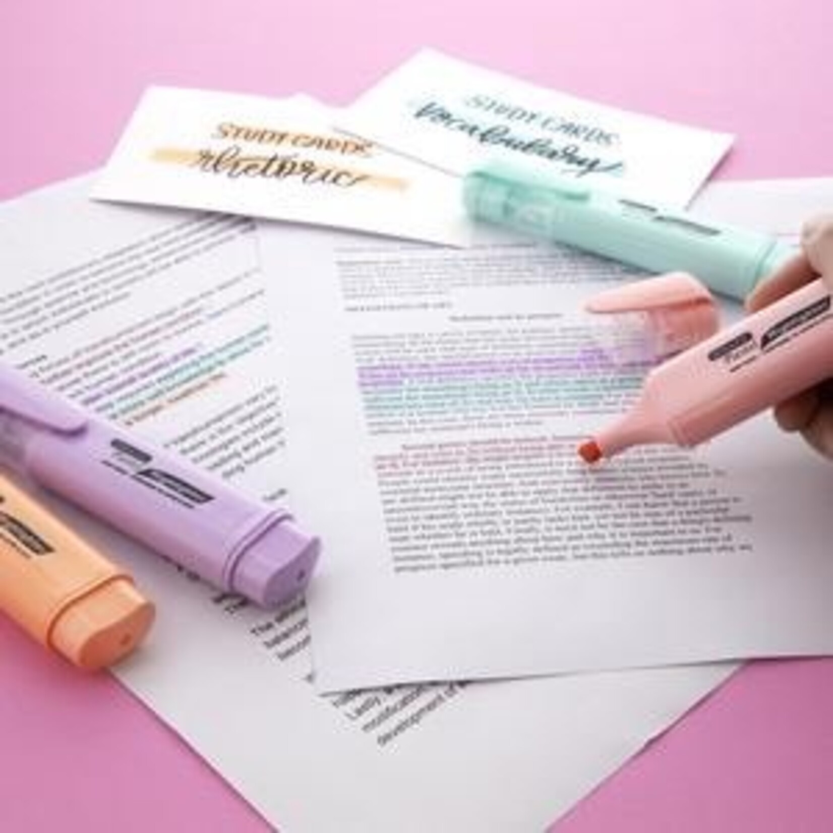 Pastel Highlighters with Pocket Clip (3 Pieces)