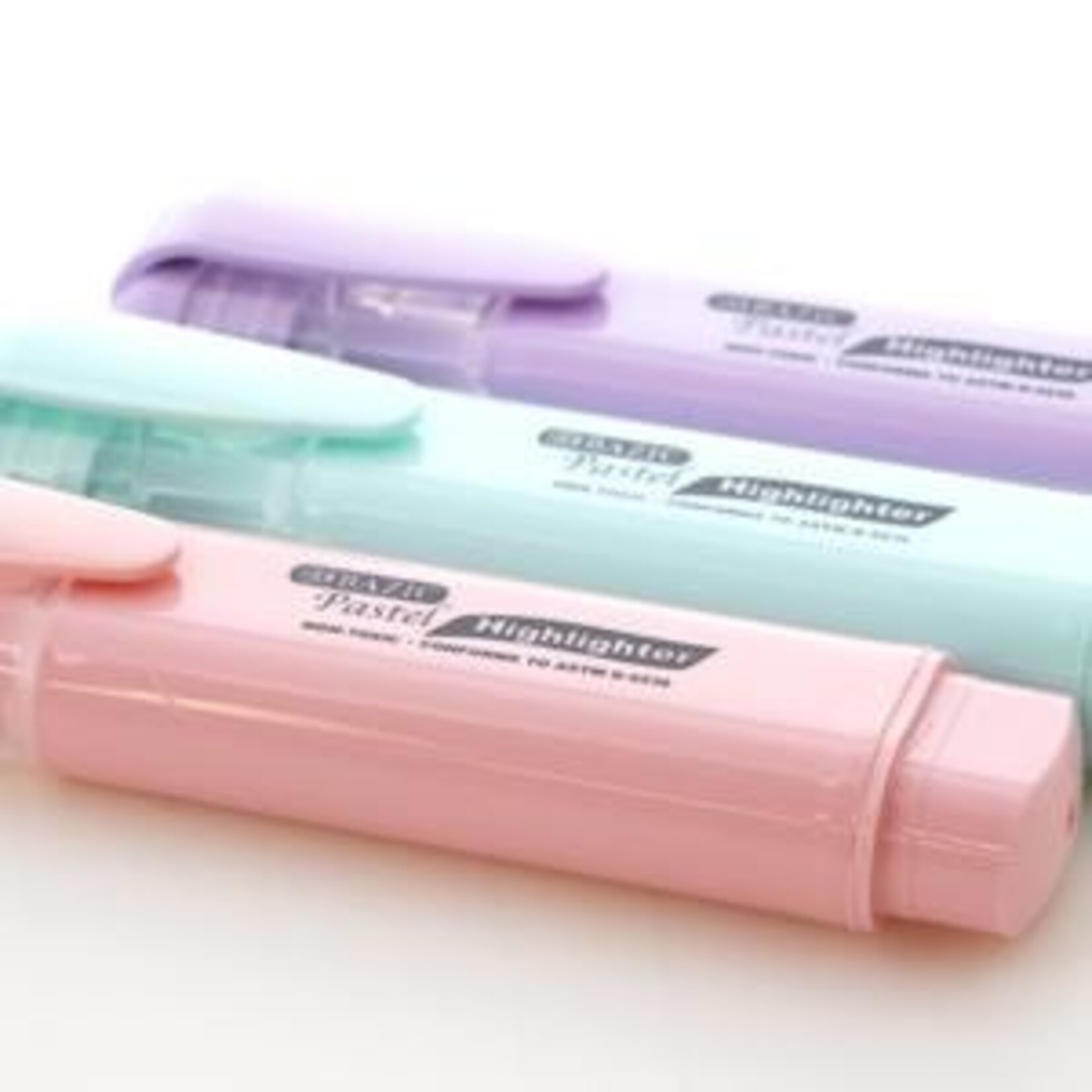 Pastel Highlighters with Pocket Clip (3 Pieces)
