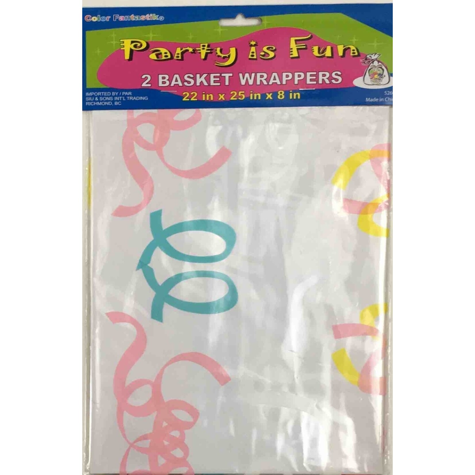 Basket Wrappers 22 X 25 X 8 Inches (2 pack)