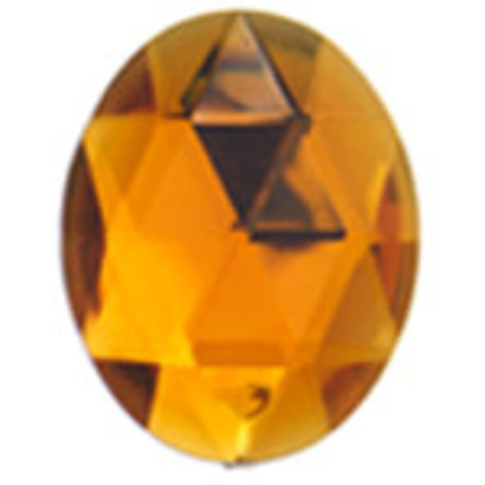 Acrylic Facetted Rhinestone Oval (100 pcs) 10x8mm