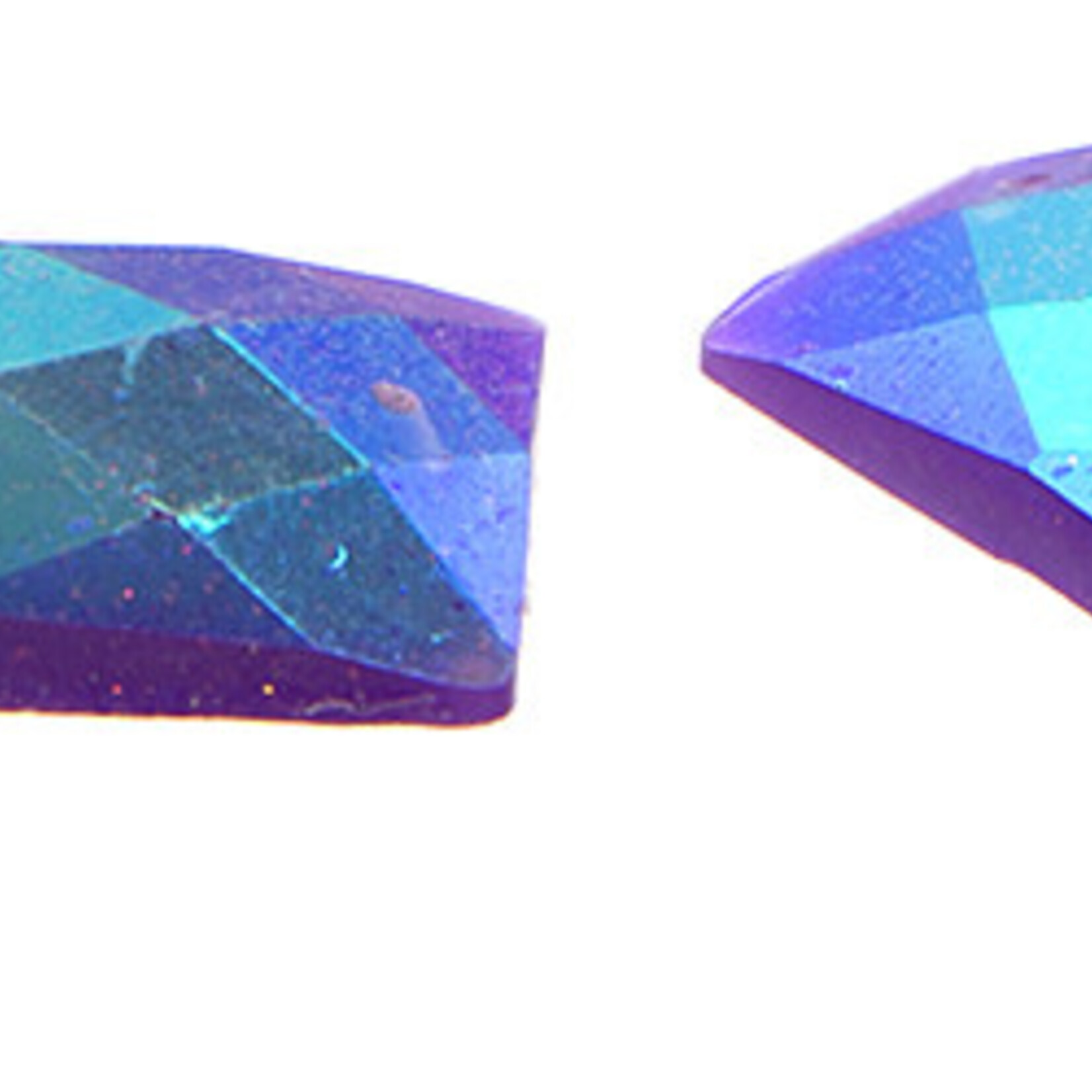 Glitter Sew-On Stone (10 pcs) 18x27mm Rectangle