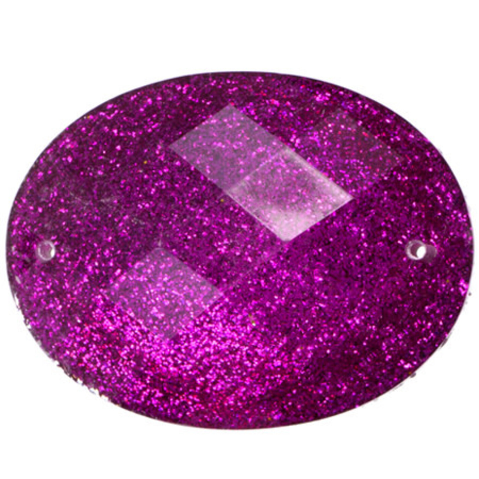 Resin Sew-on Glitter Stone 30x40mm Oval