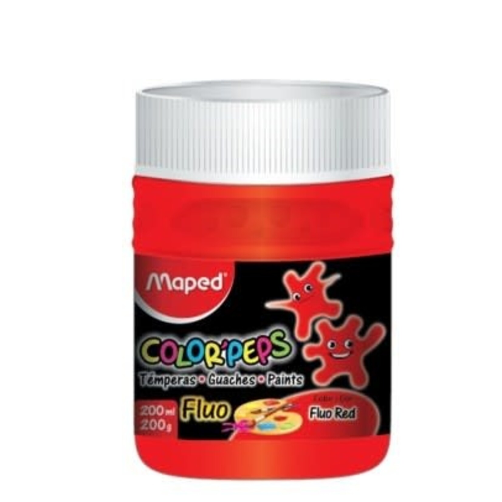 Maped Paint Pot Fluorescent Color Peps 200ml -