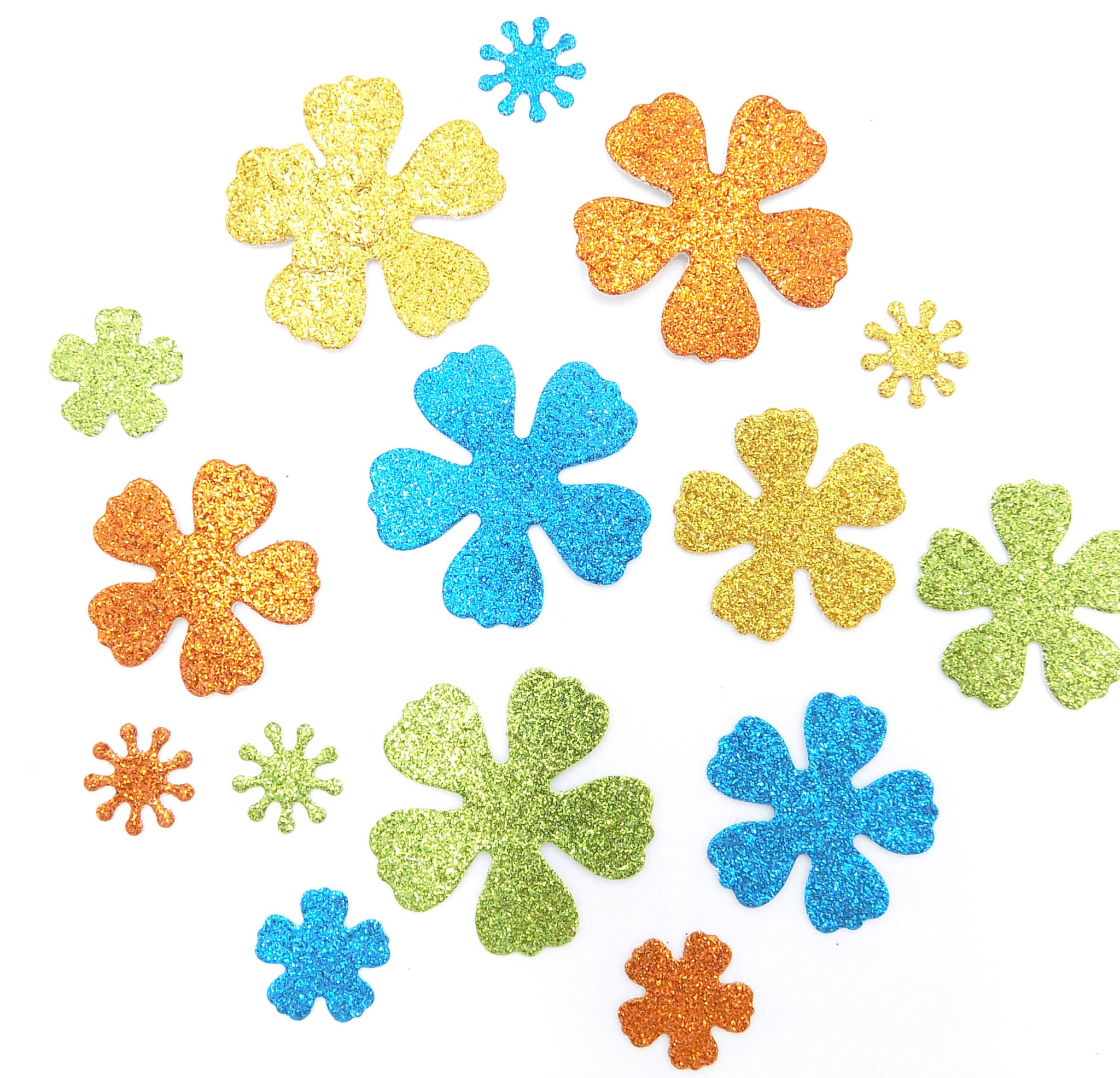 Glitter Shapes Flower Assorted Regular Samaroo's Limited