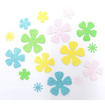 Glitter Flower Shapes Neon-Coloured