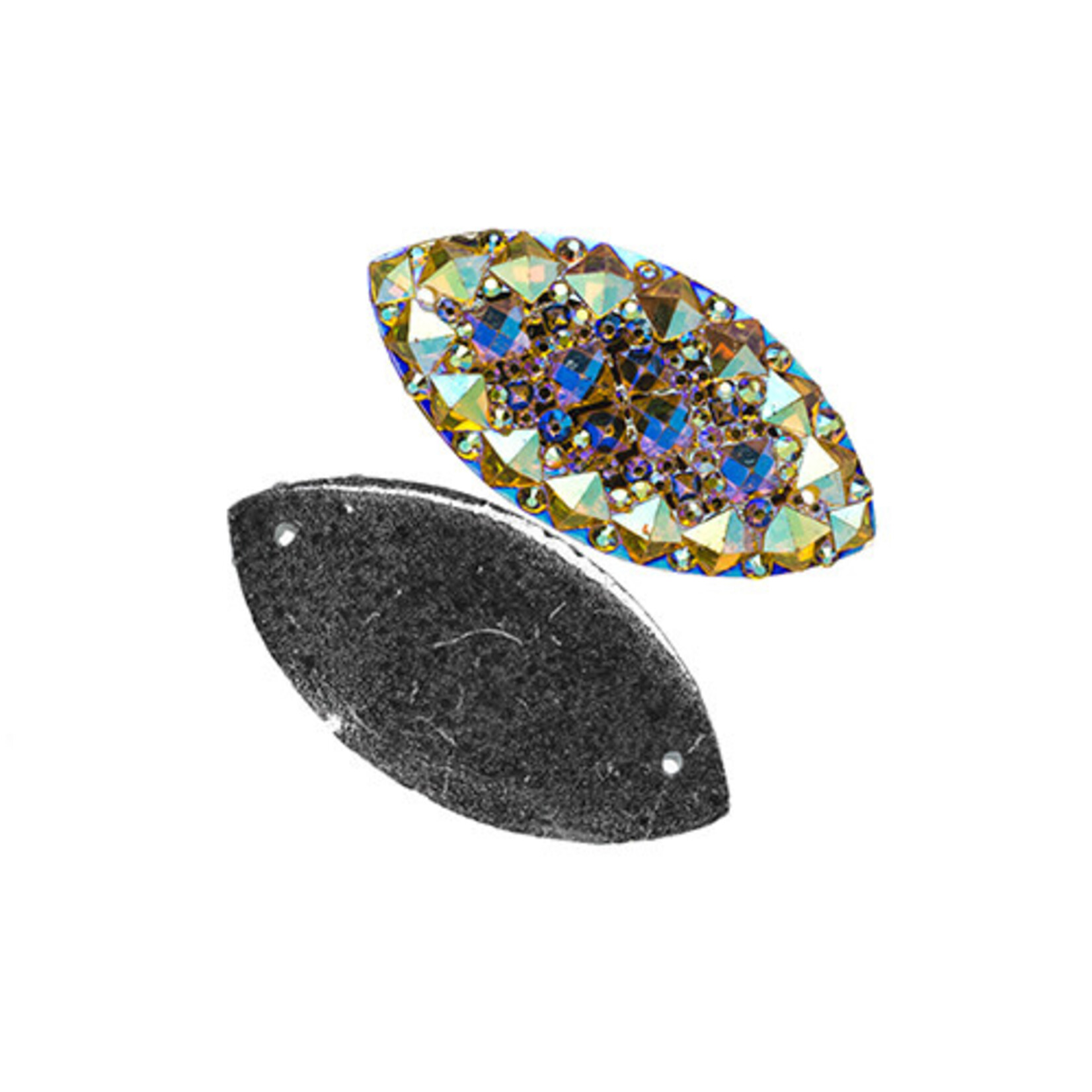 Resin Sew-on Gummy Spike 15x30mm Navette