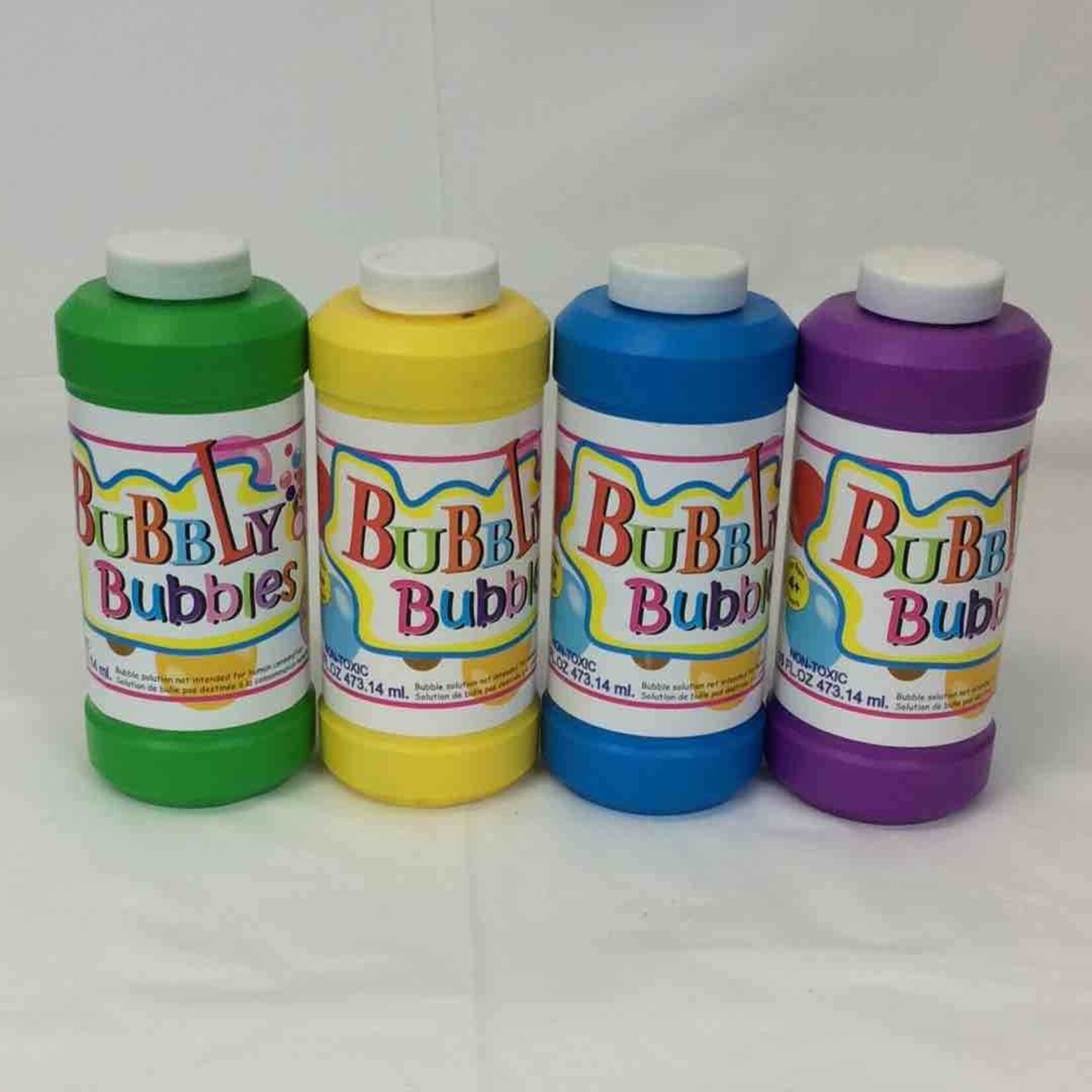 16Oz Bubble Liquid W/Wand, Assorted Colors