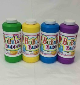 Bubble Liquid W/Wand, Assorted Colors 16Oz