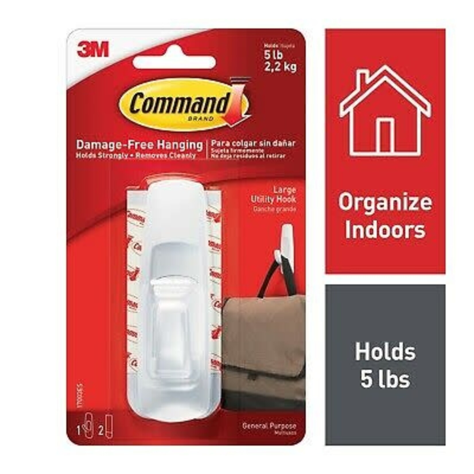 Command Hook White Large 5Lb