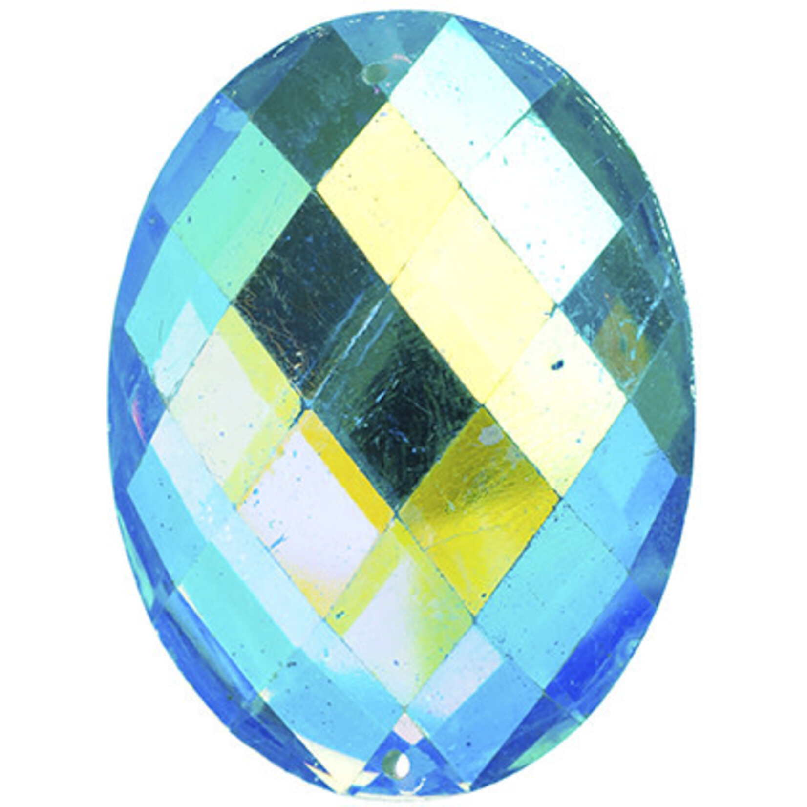 Resin Sew-on Metalico Stone 30x40mm Oval