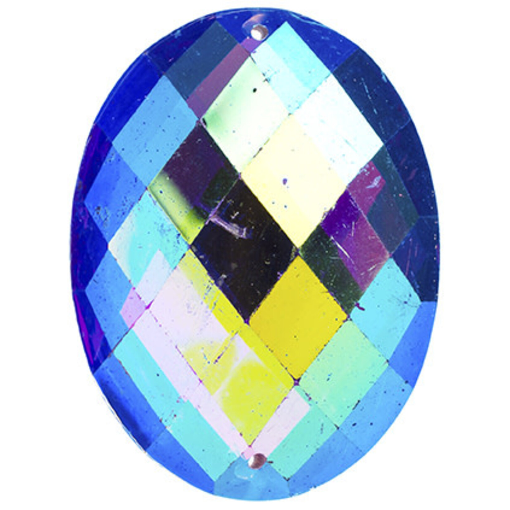 Resin Sew-on Metalico Stone 30x40mm Oval