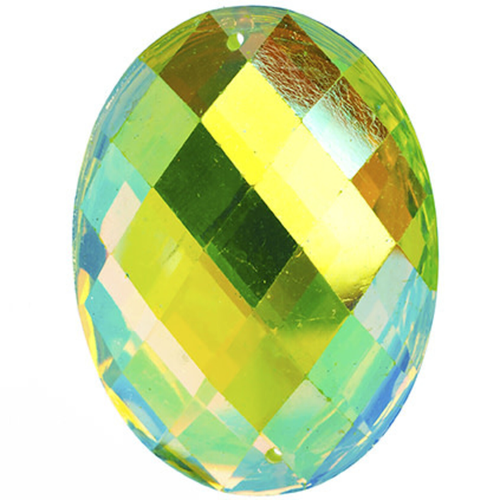 Resin Sew-on Metalico Stone 30x40mm Oval