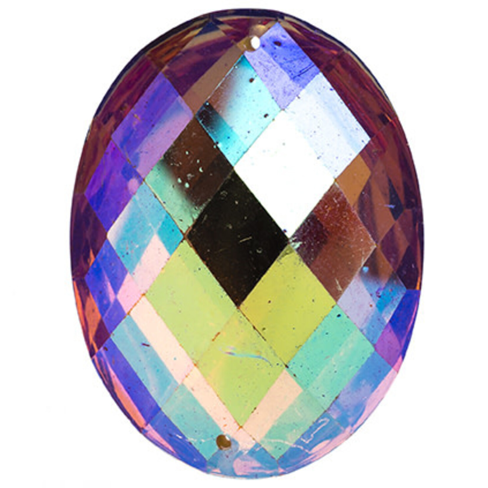 Resin Sew-on Metalico Stone 30x40mm Oval