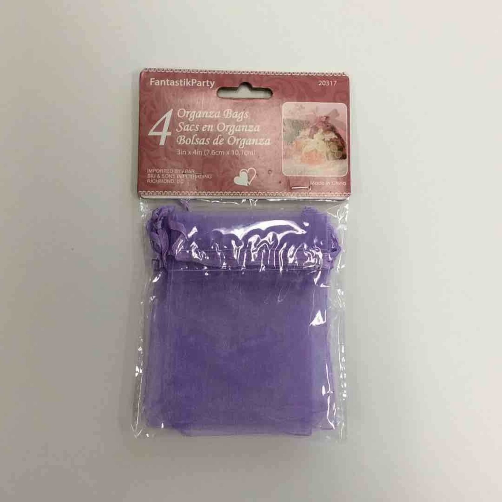 Organza Bags 3x4 Inches (4pcs)