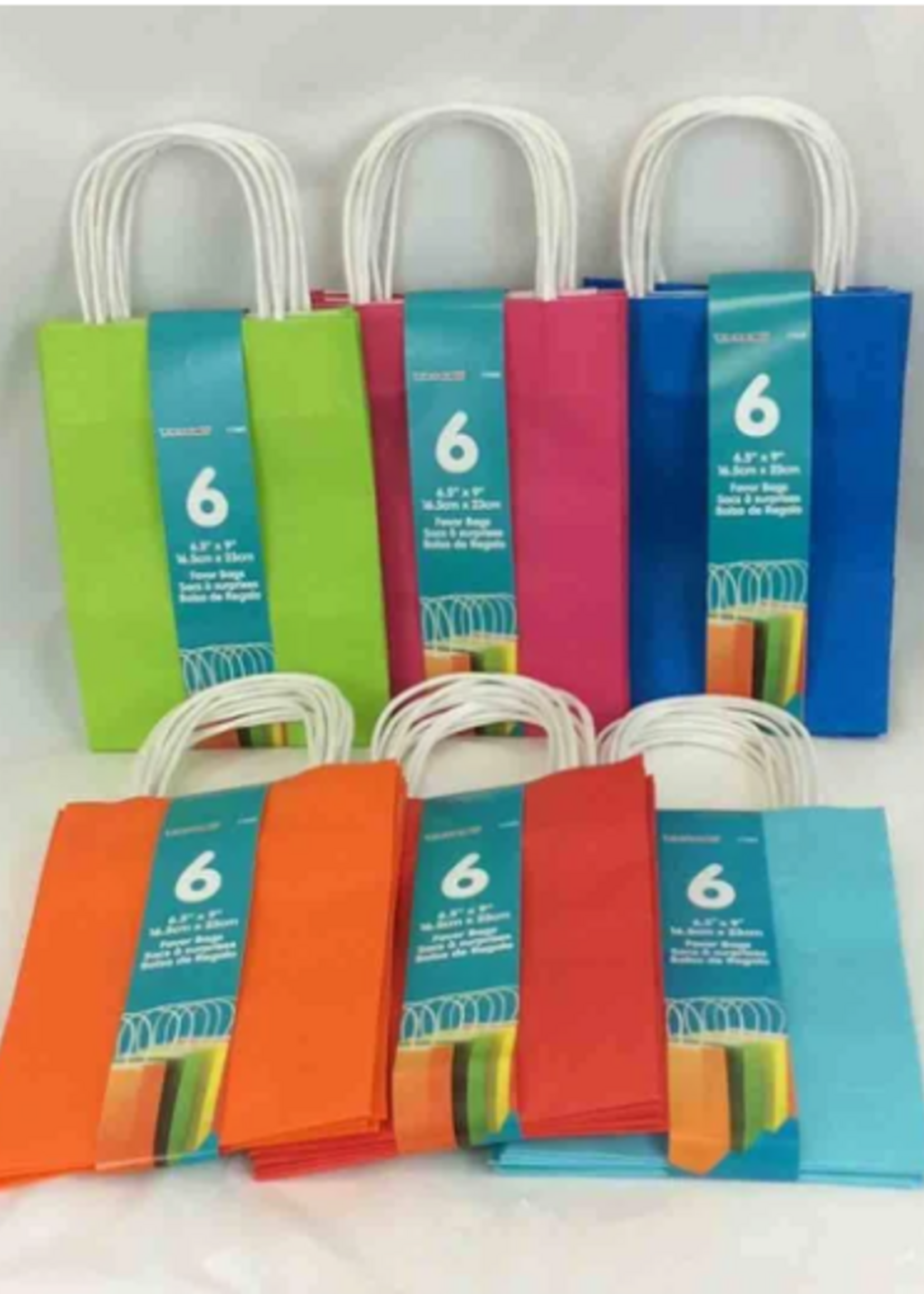 Kraft Favor Bags 6CT (6.5inx9in)