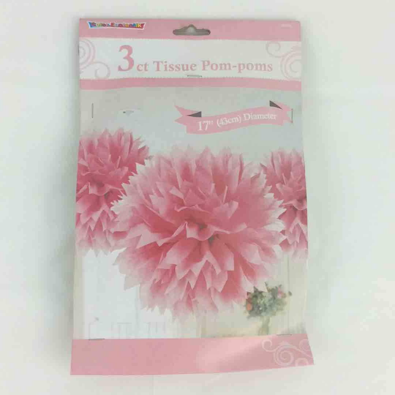 Tissue Paper Pom Poms  17" (3 pcs) -