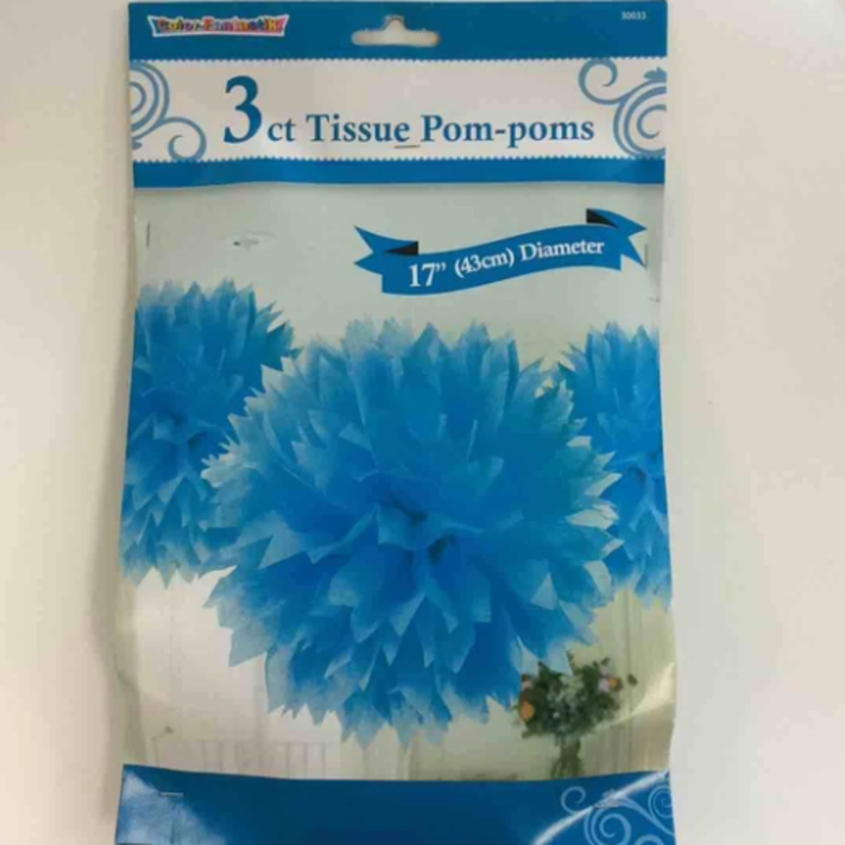 Tissue Paper Pom Poms  17 Inches (3 pieces)